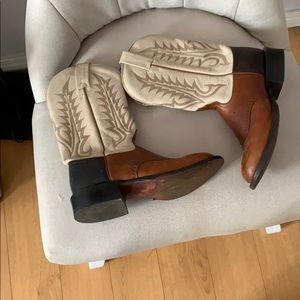 Cowboy boots size ladies 7.5 leather